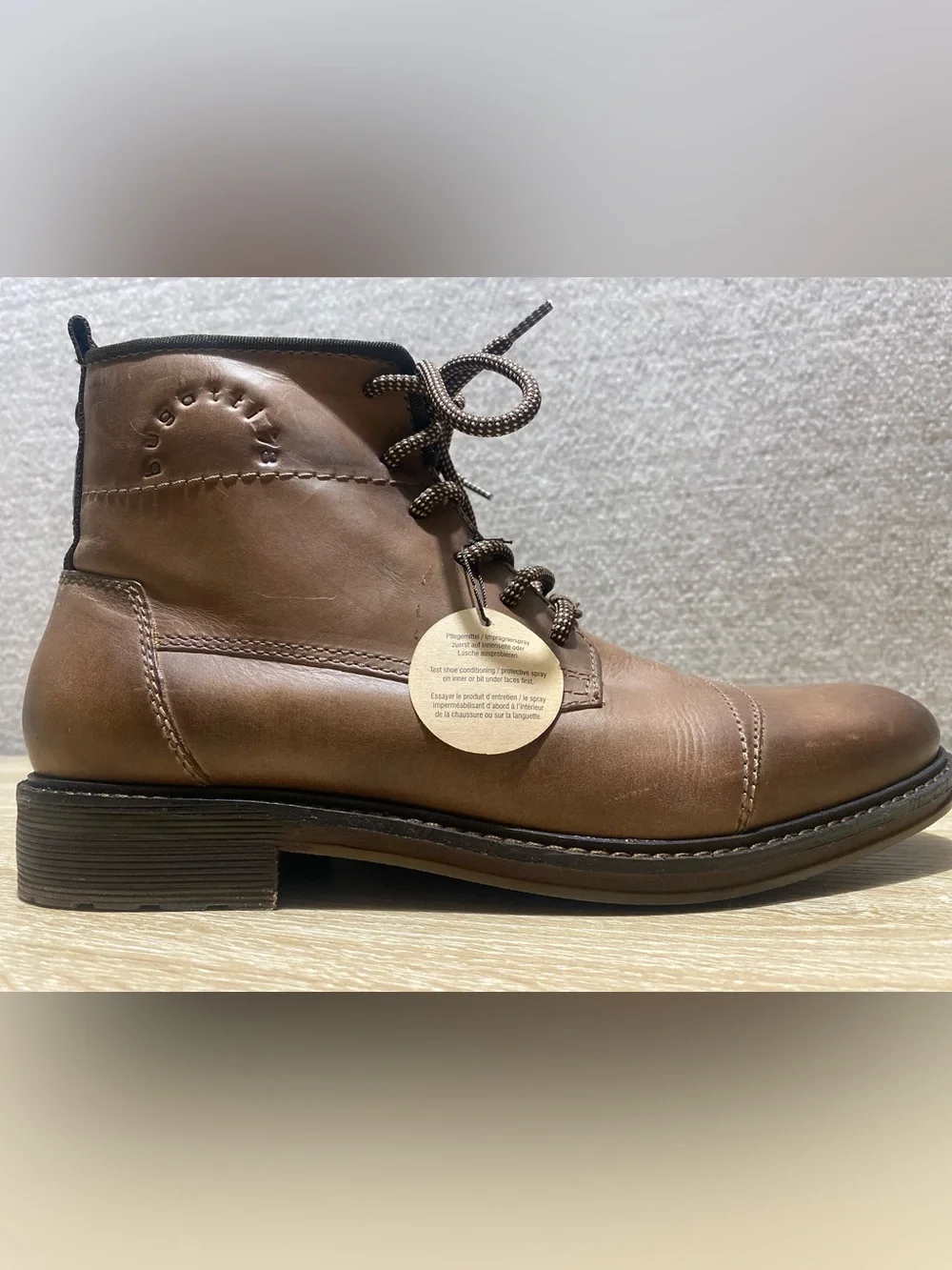 Bugatti Men's Brown Leather Chukka Lace-Up Boots